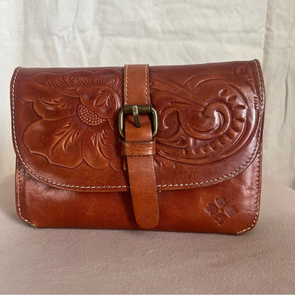 Patricia Nash crossbody brown leather purse